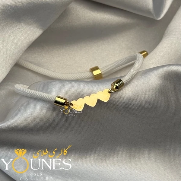 دستبند سه قلب طلا لیزری